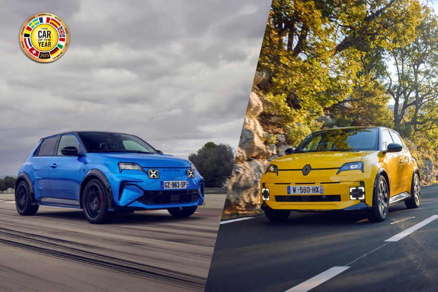 Alpine A290 et Renault 5_Car of the Year 2025 dynamic